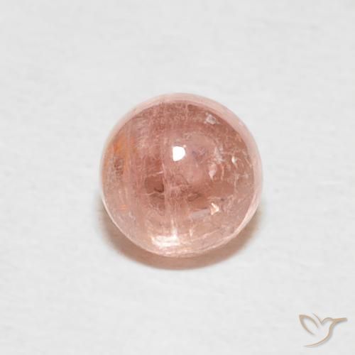 0.65ct طبيعي وردى ترابى تورمالين, دائري, شفاف
