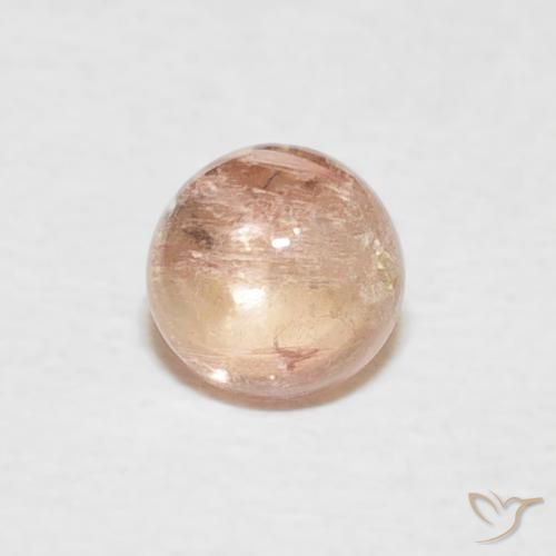 0.59ct طبيعي وردى متوسط تورمالين, دائري, شفاف