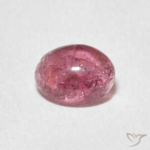 0.65ct طبيعي وردي فاتح تورمالين, بيضوي, شفاف