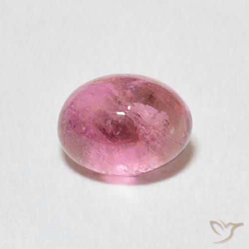 0.81ct طبيعي وردي فاقع تورمالين, بيضوي, شفاف