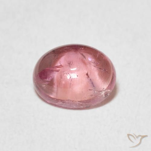 1.08ct طبيعي وردي فاقع تورمالين, بيضوي, شفاف