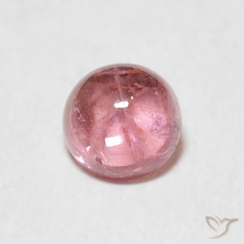 0.56ct طبيعي وردي فاتح تورمالين, دائري, شفاف