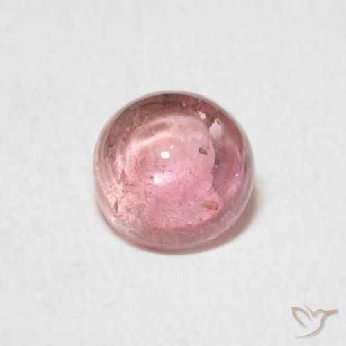 0.56ct طبيعي وردي فاتح تورمالين, دائري, شفاف