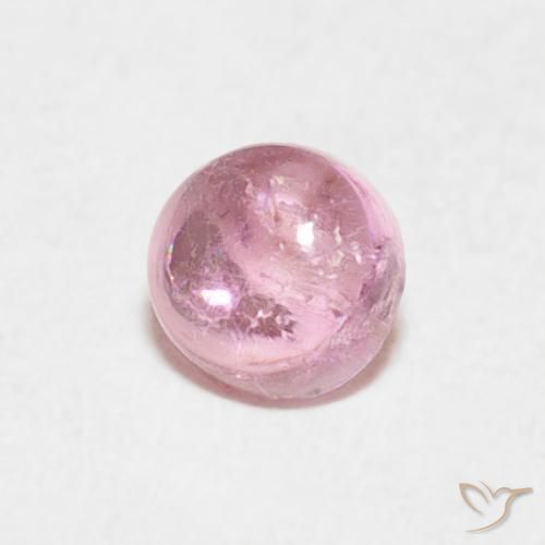 0.37ct طبيعي وردي فاتح تورمالين, دائري, شفاف