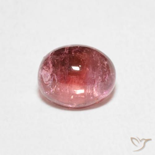 0.73ct طبيعي أحمر عصير الفواكه تورمالين, بيضوي, شفاف