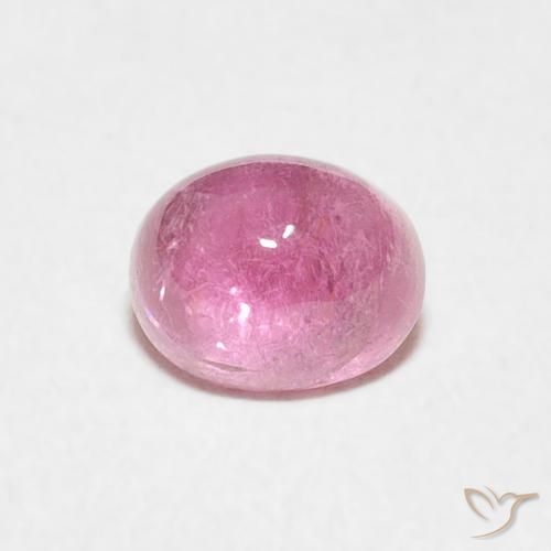 0.84ct طبيعي وردي فاقع تورمالين, بيضوي, شفاف