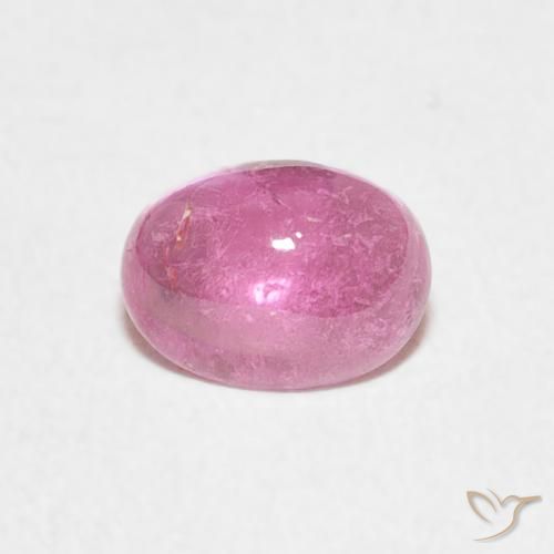 0.68ct طبيعي وردي فاقع تورمالين, بيضوي, شفاف