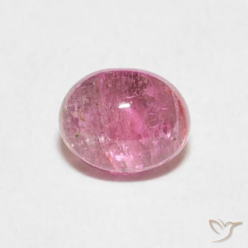 0.83ct طبيعي وردى العلكة تورمالين, بيضوي, شفاف