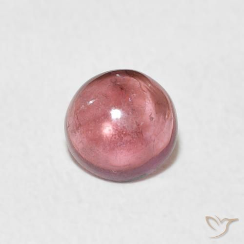 0.54ct طبيعي وردى برتقالى تورمالين, دائري, شفاف