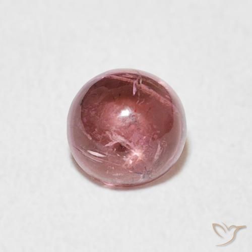 0.55ct طبيعي وردى كثيف تورمالين, دائري, شفاف