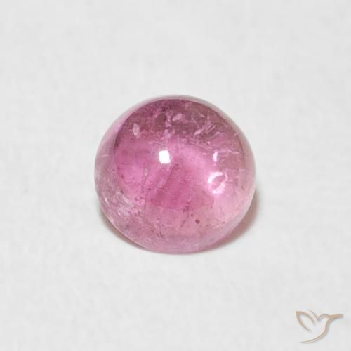 0.47ct طبيعي وردى متوسط تورمالين, دائري, شفاف