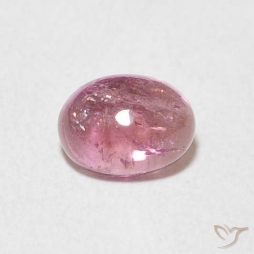0.72ct طبيعي وردى متوسط تورمالين, بيضوي, شفاف