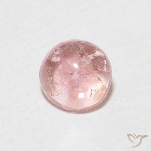 0.48ct طبيعي وردى متوسط تورمالين, دائري, شفاف