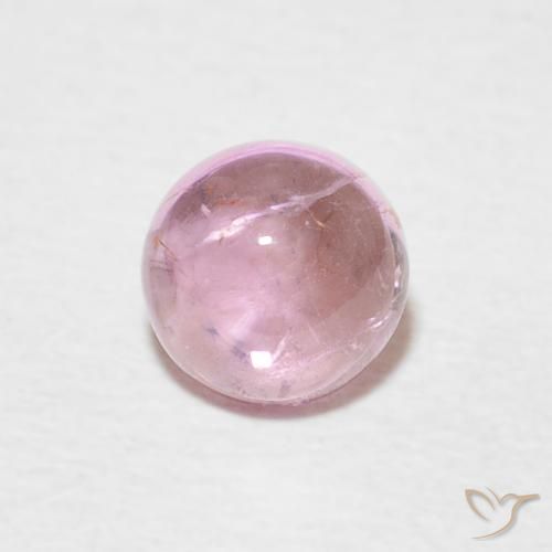 0.68ct طبيعي وردى فاتح جدا تورمالين, دائري, شفاف