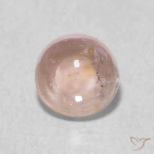 0.51ct طبيعي وردى فاتح جدا تورمالين, دائري, شفاف