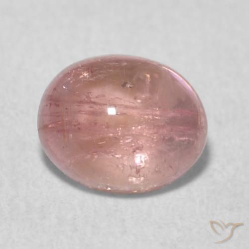 0.75ct طبيعي وردي فاتح تورمالين, بيضوي, شفاف