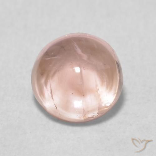 0.70ct طبيعي وردى ترابى تورمالين, دائري, شفاف
