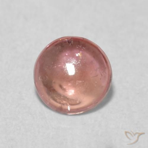 0.40ct طبيعي وردى برتقالى تورمالين, دائري, شفاف
