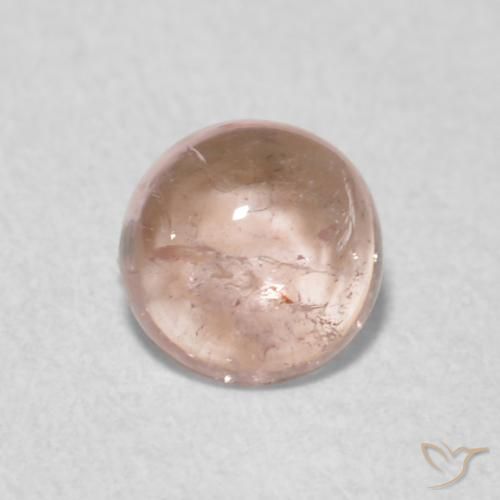 0.49ct طبيعي وردى فاتح جدا تورمالين, دائري, شفاف