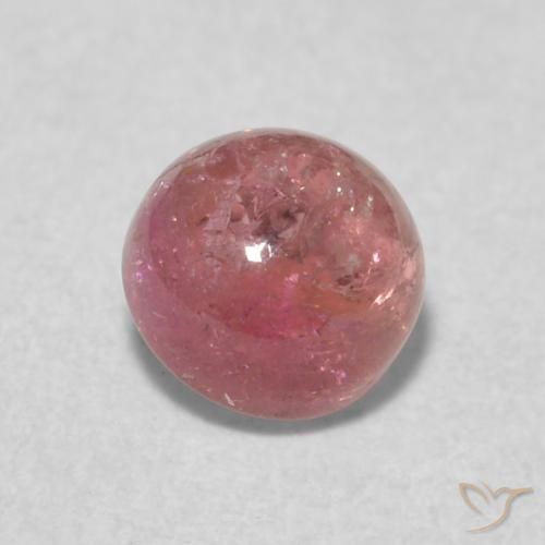 0.63ct طبيعي وردى كثيف تورمالين, دائري, شفاف
