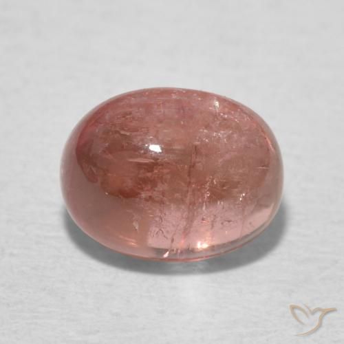 1.39ct طبيعي وردى برتقالى تورمالين, بيضوي, شفاف