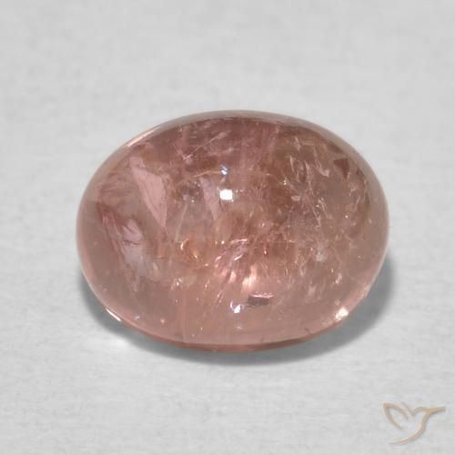 1.72ct طبيعي وردى ترابى تورمالين, بيضوي, شفاف
