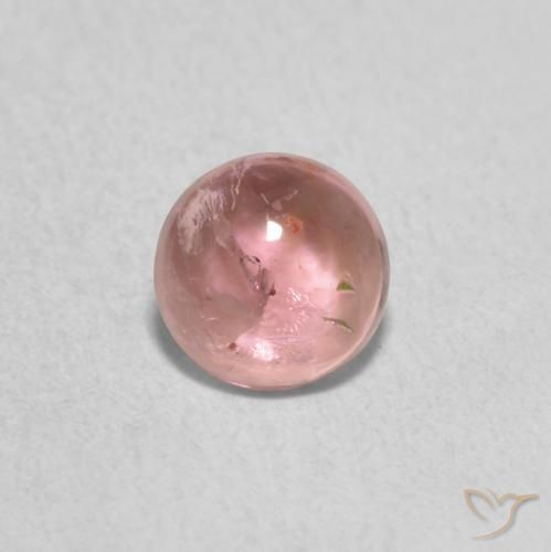 0.82ct طبيعي وردى العلكة تورمالين, دائري, شفاف