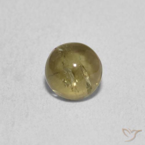 0.63ct طبيعي أخضر ترابى تورمالين, دائري, شفاف