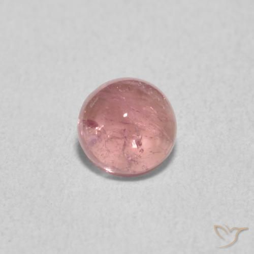 0.64ct طبيعي أحمر حلوى التفاح فاتح تورمالين, دائري, شفاف