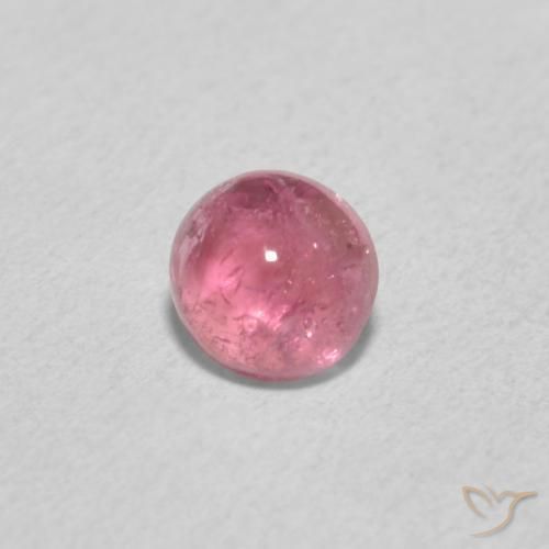 0.55ct طبيعي وردي فاتح تورمالين, دائري, شفاف