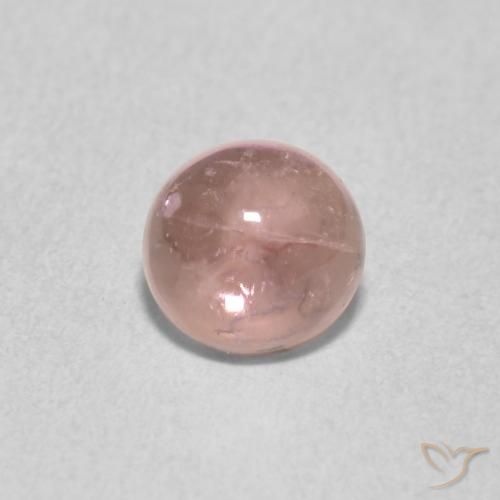 0.85ct طبيعي وردى ترابى تورمالين, دائري, شفاف, Photo A