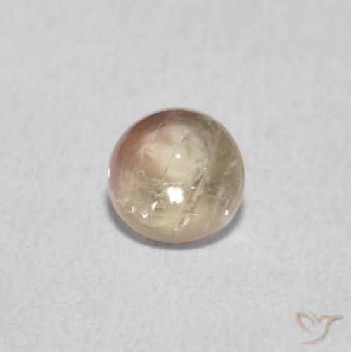 0.71ct طبيعي برتقالى فاتح جدا تورمالين, دائري, شفاف