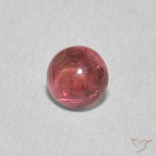 تورمالين Medium Dark-Pink طبيعي، دائري، 0.69 قيراط، شفاف