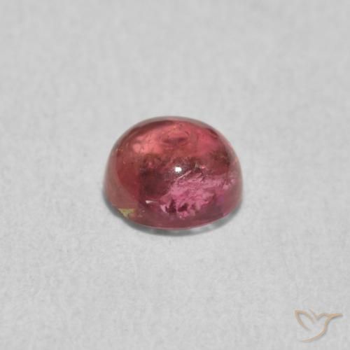 تورمالين Medium Dark-Pink طبيعي، دائري، 0.69 قيراط، شفاف