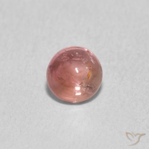 0.58ct طبيعي وردى توت العليق تورمالين, دائري, شفاف