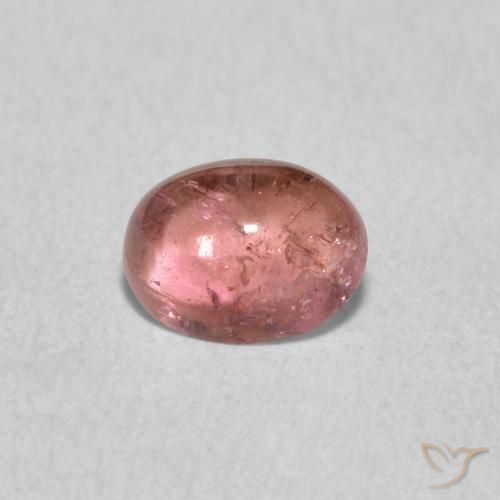0.77ct طبيعي وردى غامق تورمالين, بيضوي, شفاف