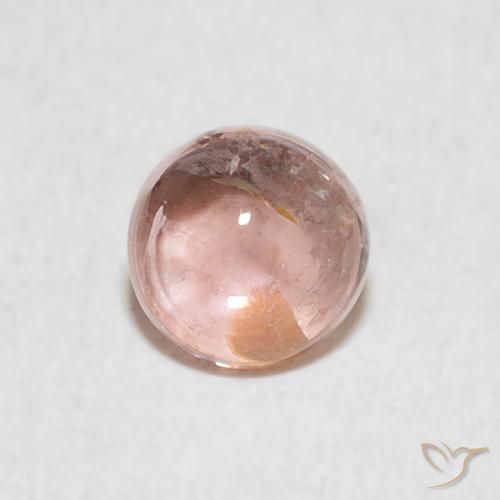 0.61ct طبيعي وردي فاتح تورمالين, دائري, شفاف