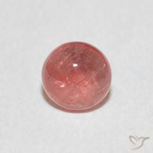 0.47ct طبيعي وردى متوسط تورمالين, دائري, شفاف