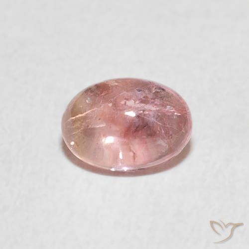 0.99ct طبيعي وردي فاتح تورمالين, بيضوي, شفاف