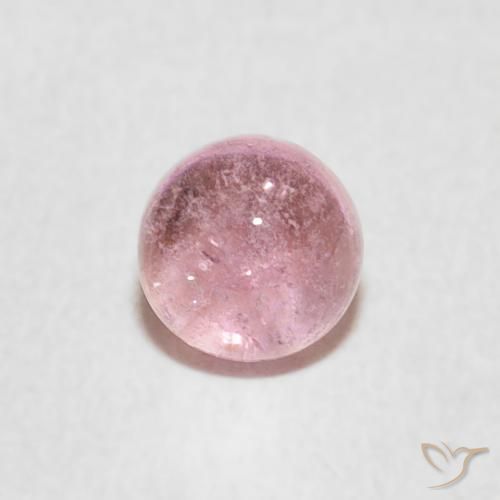 0.70ct طبيعي وردى العلكة فاتح تورمالين, دائري, شفاف