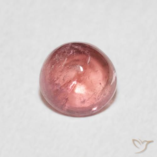 0.72ct طبيعي وردى برتقالى تورمالين, دائري, شفاف