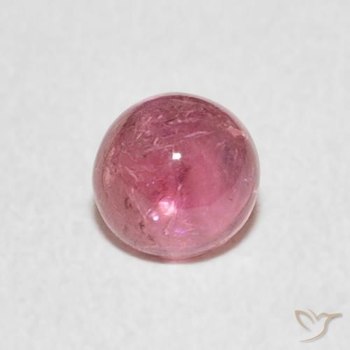 0.63ct طبيعي وردي فاقع تورمالين, دائري, شفاف