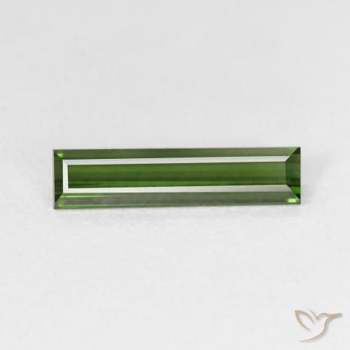 1.16ct طبيعي أخضر الغابات تورمالين, باجيت, قليلا جدا