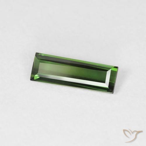 تورمالين Medium Dark-Green طبيعي، باجيت، 0.45 قيراط، VVS-VS