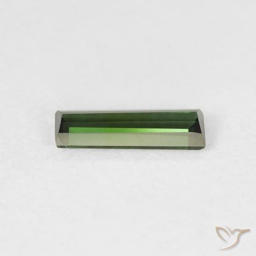 تورمالين Medium Dark-Green طبيعي، باجيت، 0.45 قيراط، VVS-VS