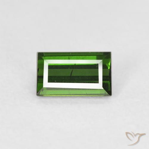 0.55ct طبيعي الأخضر الغامق تورمالين, باجيت, قليلا جدا