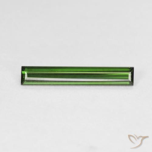 1.14ct طبيعي أخضر غامق تورمالين, باجيت, VVS-VS