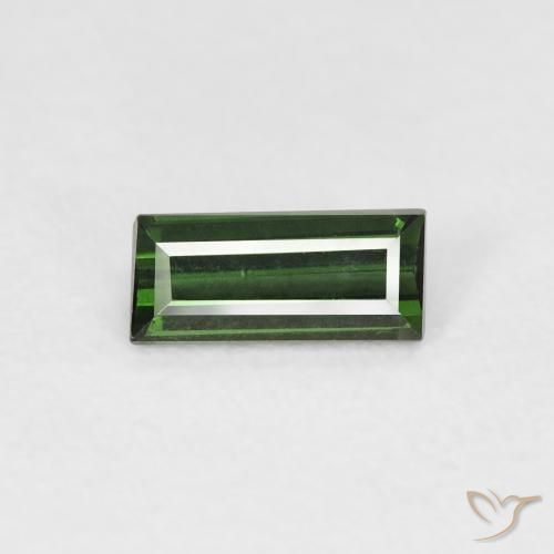 0.46ct طبيعي أخضر الغابات تورمالين, باجيت, VVS-VS