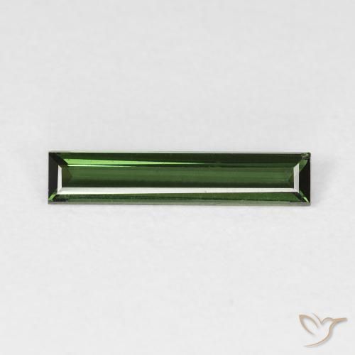 0.83ct طبيعي أخضر ترابى تورمالين, باجيت, VVS-VS