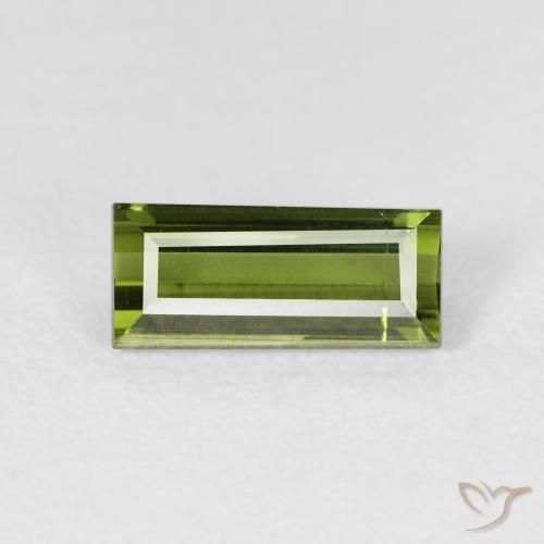 1.20ct طبيعي أخضر ترابى تورمالين, باجيت, VVS-VS